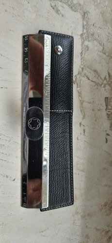 Righello montblanc acciaio - in,