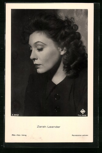Cartolina attrice zarah - cartolina,
