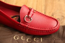 Mocassini Gucci Red Grain