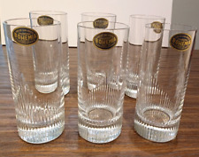 BOHEMIA 6 splendidi tumbler 15cm cocktail in cristallo Pb24% 430g vintage. Nuovi