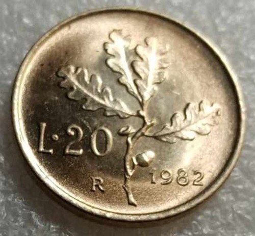 Moneta ramo quercia lire - moneta,