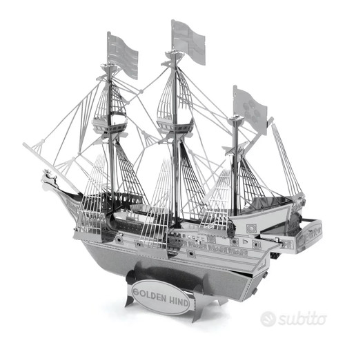 Golden hind metal puzzle - metal,