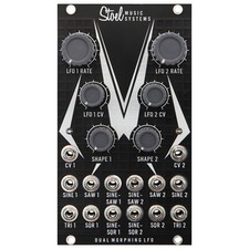 Dual Morphing LFO in modalità scura per Eurorack modulare di Stoel Music Systems