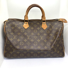 borsa usata LOUIS VUITTON Speedy 35 M41524 Monogram Boston PVC marrone vintag...