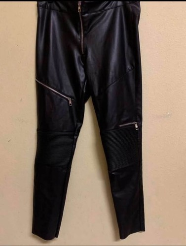 Pantalone moto zara ecopelle - pantalone,