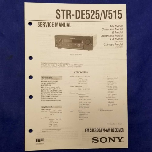 Sony str de525 - str-de525, str-v515