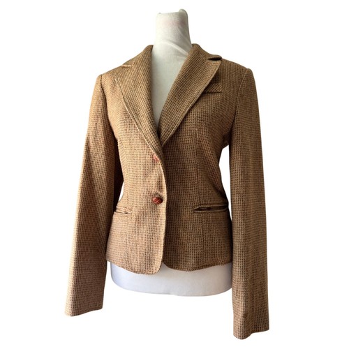 Blazer monopetto lana - , marrone