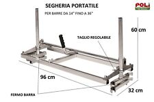 SEGHERIA PORTATILE 42" DA 107CM MAX PER MOTOSEGA FORESTAL PER TAVOLE