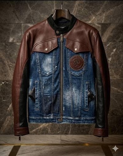 Dsquared2 leather denim - dsquared2,