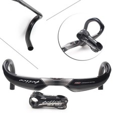 Manubrio rialzo bici in lega di alluminio + stelo mtb mountain bike strada 31,8mm