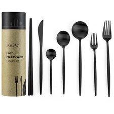 14 pezzi nero opaco (2 set)