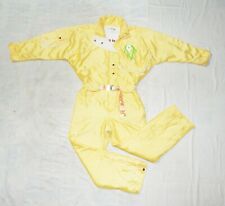SAMAS Amazing tuta da sci vintage anni 90 donna tutto in uno lucida, IT44, UK12,F42, giallo