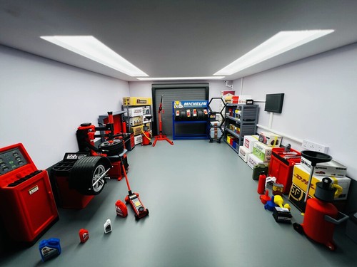 Diorama garage puntelli - 1/18,