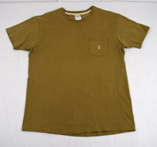 T-shirt vintage Guess taglia L anni 80 marrone noce moscata tasca ricamata made USA