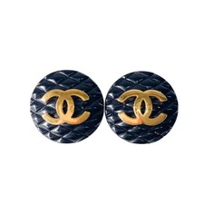 Orecchini CHANEL CC logo nero