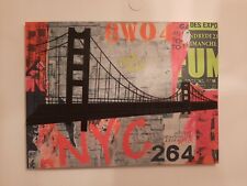 Quadro moderno Tela 119x89 Con Dettaglio Metallico In Rilievo