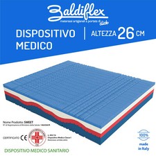 MATERASSO SINGOLO MEMORY 80X190 H 26 CM 12 ZONE SWEET DISPOSITIVO MEDICO