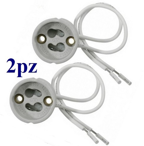 2pz attacchi gu10 ceramica - 2pz, in