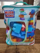 MEGA BLOKS SACCA ECOLOGICA BLOCCHI DA COSTRUZIONE, 60 PEZZI, ASSORTIMENTO