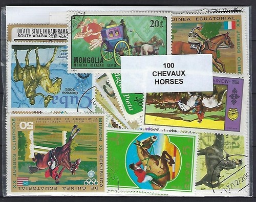 Animali cavalli 100 timbri - 100,