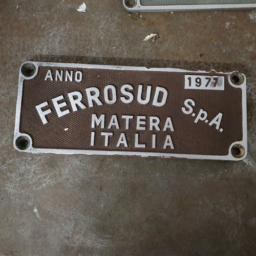 Vecchia targa insegna - vecchia,