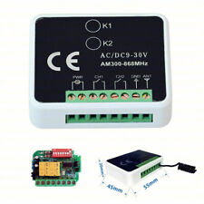 RICEVITORE RADIO RICEVENTE 2 CANALI SI ADATTA A FAAC TM1 TM2 TM3 433MHZ 12V 24V