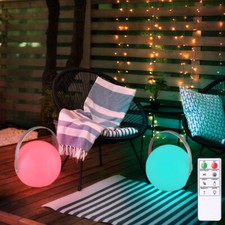 Lampade da Giardino per Esterni Telecomando Dimmerabile RGB LED Sfera Balcone