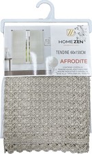 Tenda Afrodite in Voile con Ricamo Macramè base in tessuto retinato stile tenda