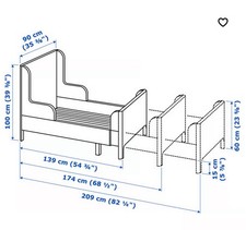 letto bambino Ikea estensibile con materasso