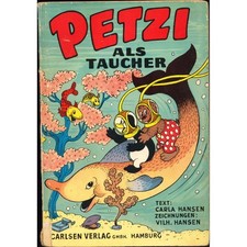 Petzi als Taucher