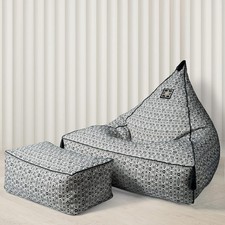 Copridivano sedia Bean Bag con poggiapiedi senza fagioli XXXL per casa regalo