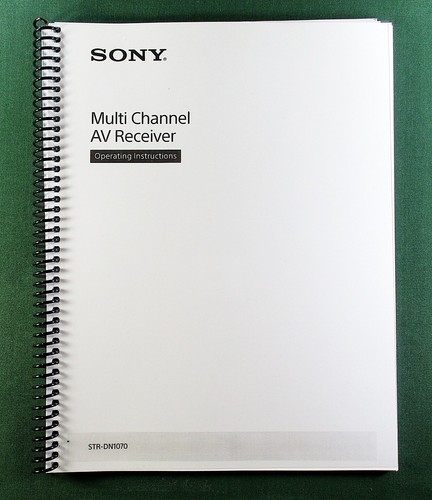 Sony str dn1070 - str-dn1070, instruction