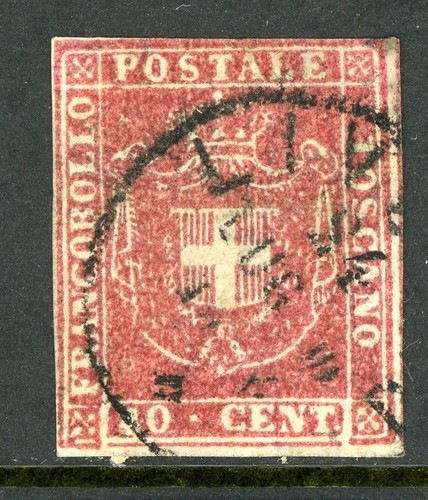 Italia 1860 toscana - 40¢, rose