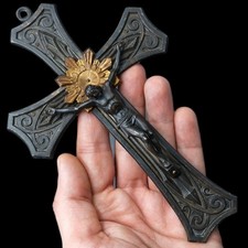 CRISTO BRONZO CHIESA 1800 ARTE