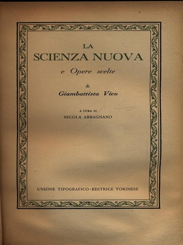 Scienza nuova opere - scienza, e