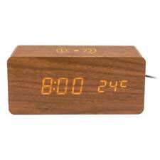 Moderna Sveglia Digitale Con Stazione Di Ricarica Wireless QI Termometro Smart