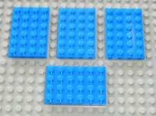 4 x LEGO Plaque Bleu Blue