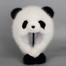 Donna Carino Panda Felpa Cappello Pelo con Paraorecchie Scalda Inverno Simil