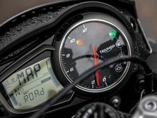 Per TRIUMPH STREET TRIPLE 675 Quadrante Cromato Anelli Misuratori Circondati Lega Lucida