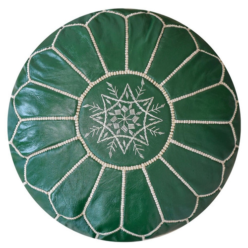 Pouf pelle marocchina verde - in,