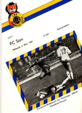 Programma Lokomotive Liepzig - FC Sion CWC 1986-87
