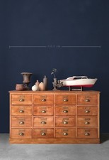 Antica Cassettiera industriale in Legno a 16 Cassetti | Faggio, anni '50