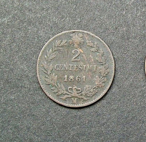 Centesimi 1861 zecca m - centesimi,