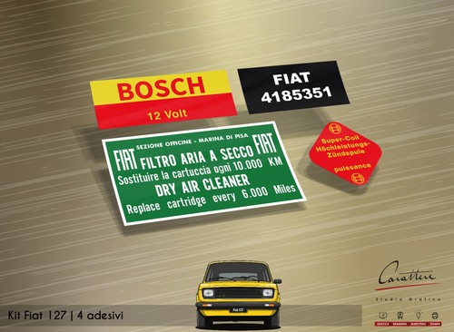 Kit adesivi vano motore - vano,