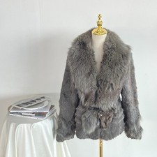 Giacca donna grigia pelliccia
