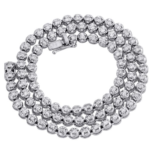 Collier tennis blanc 10k - tennis, en