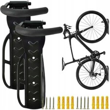 Set di 2 Ganci Per Bicicletta Supporto da Parete Per Riporre Bici in Garage 30Kg