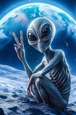 Plaque métal  alien