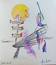 Sergio DANGELO tecnica mista su carta Albisola Milano