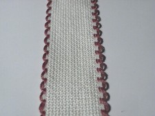 1 METRO BORDO TELA AIDA 55 FORI PUNTO CROCE ALTEZZA CM 3 VARI COLORI VEDI MENU'